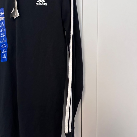Girls Adidas Long Sleeve Hooded T shirt - Picture 5 of 7